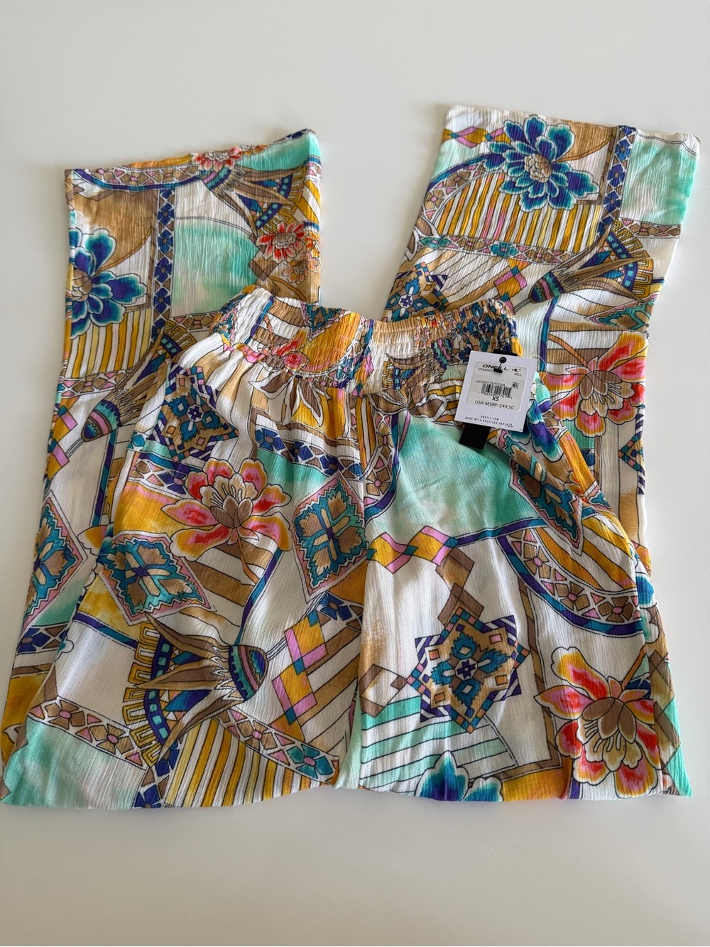 O'Neill Multicolor Floral & Geometric Print Pants XS
